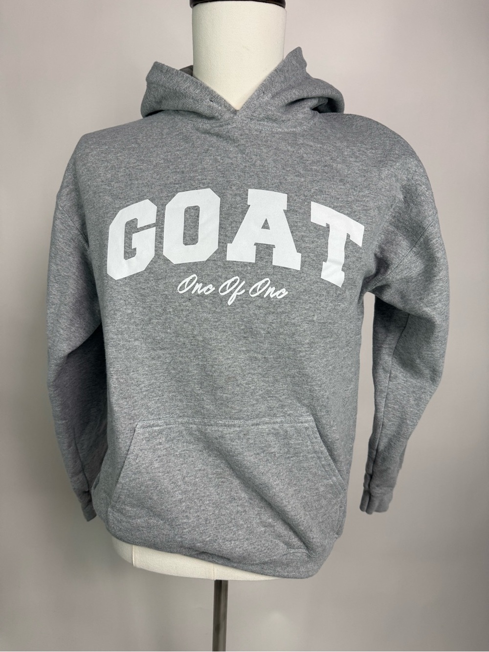 GOAT Logo Grey Hooded Sweatshirt - Unbranded